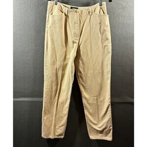 vtg ralph lauren women corduroy pants 10 khaki barrel leg neutral minimalist